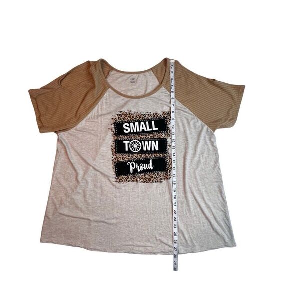 Cato Top Womens 18/20 Leopard Print Cold Shoulder Small Town Proud Casual Blouse - Picture 3 of 9